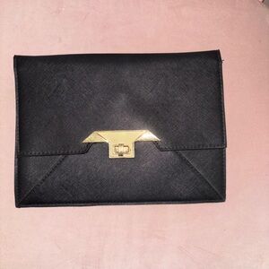 ASOS Black Clutch with Gold Clasp